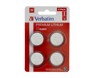Bateria lub akumulatorek VERBATIM Premium Lithium CR2450 3V (4 szt.) 49535